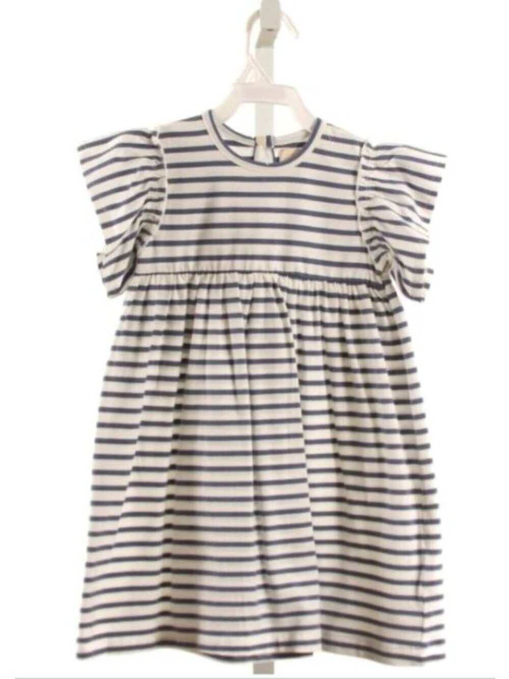 CREAMIE BLUE KNIT STRIPED DRESS